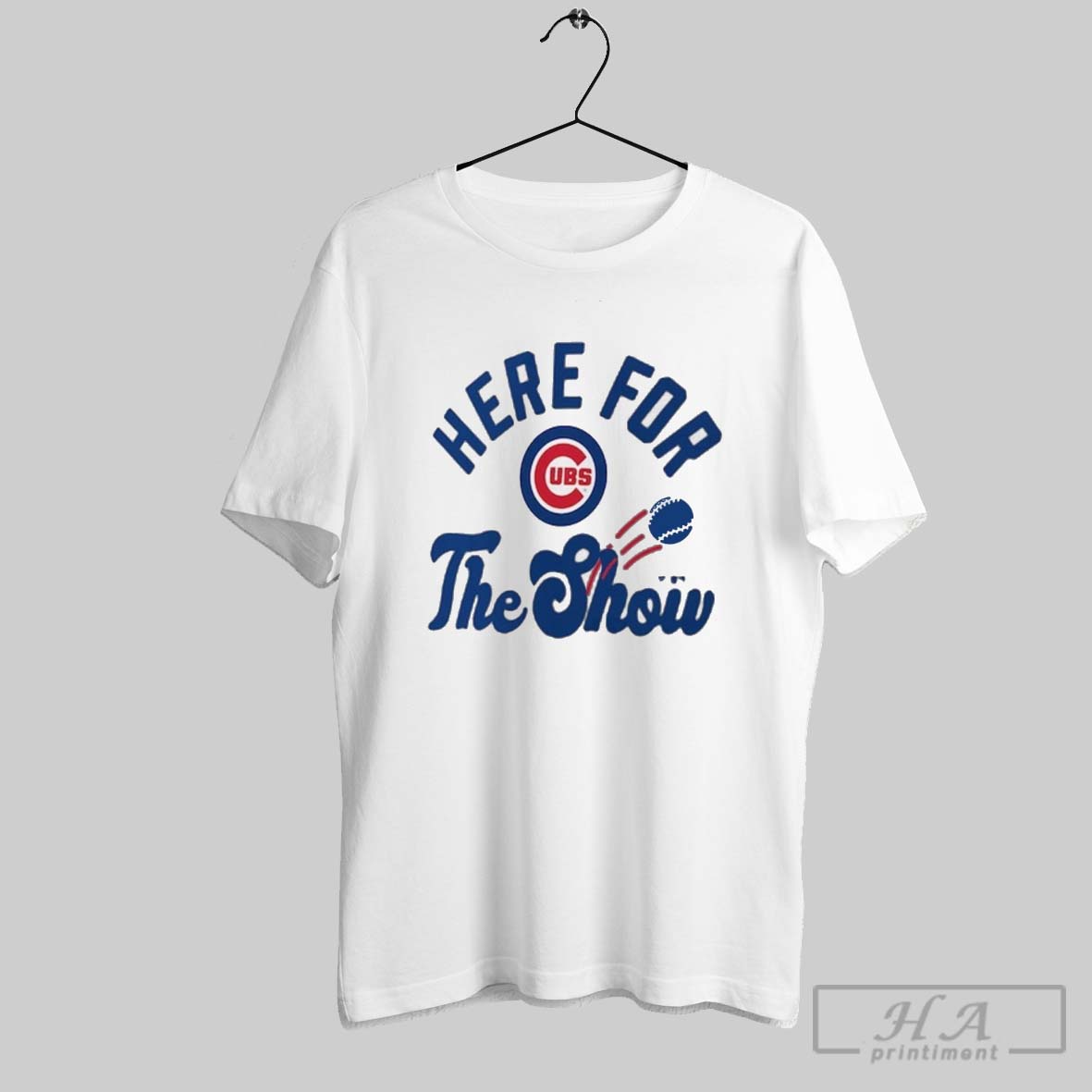 Official Here For Chicago Cubs Baseball The Show Mlb 2025 Logo T Shirt