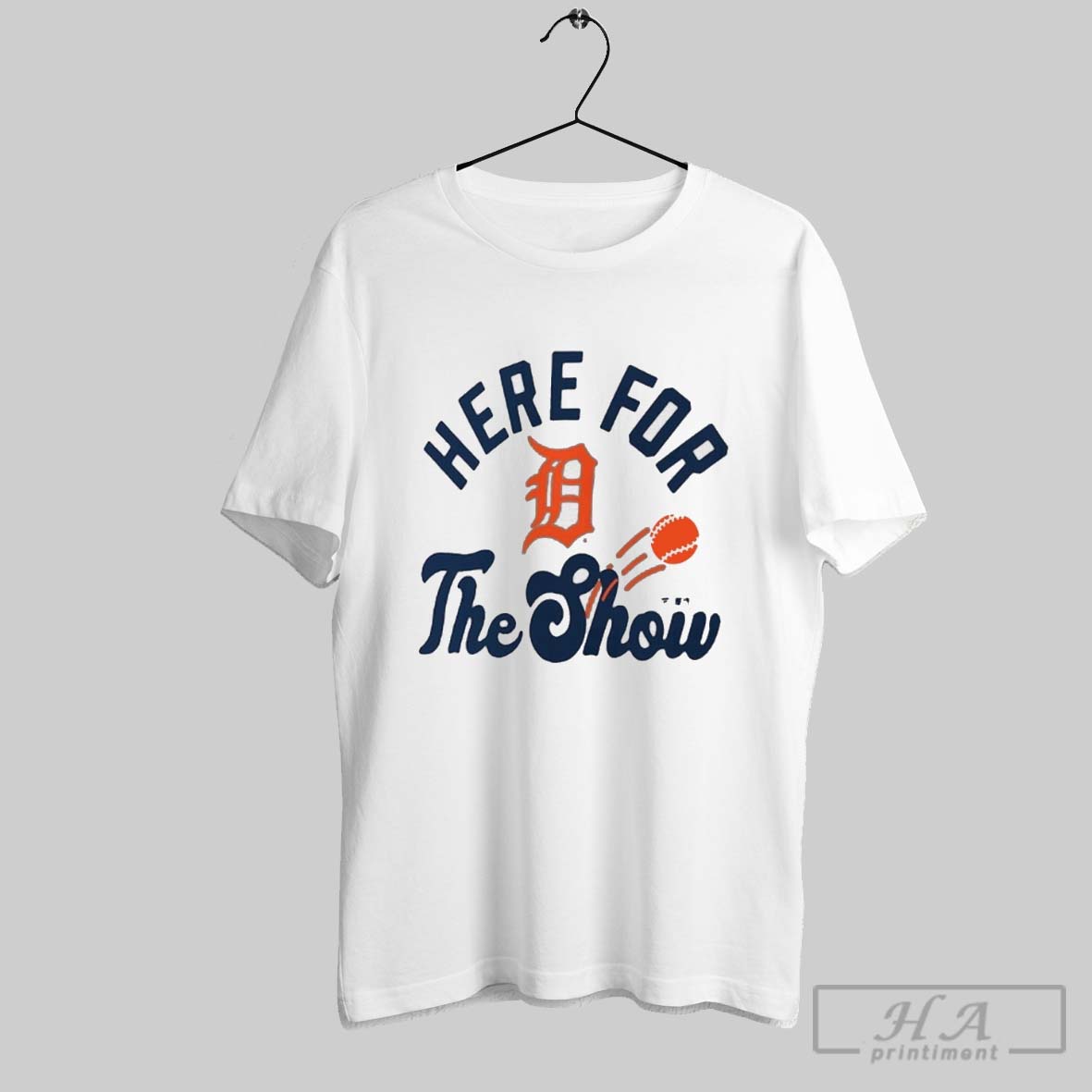 Official Here For Detroit Tigers Baseball The Show Mlb 2025 Logo T Shirt