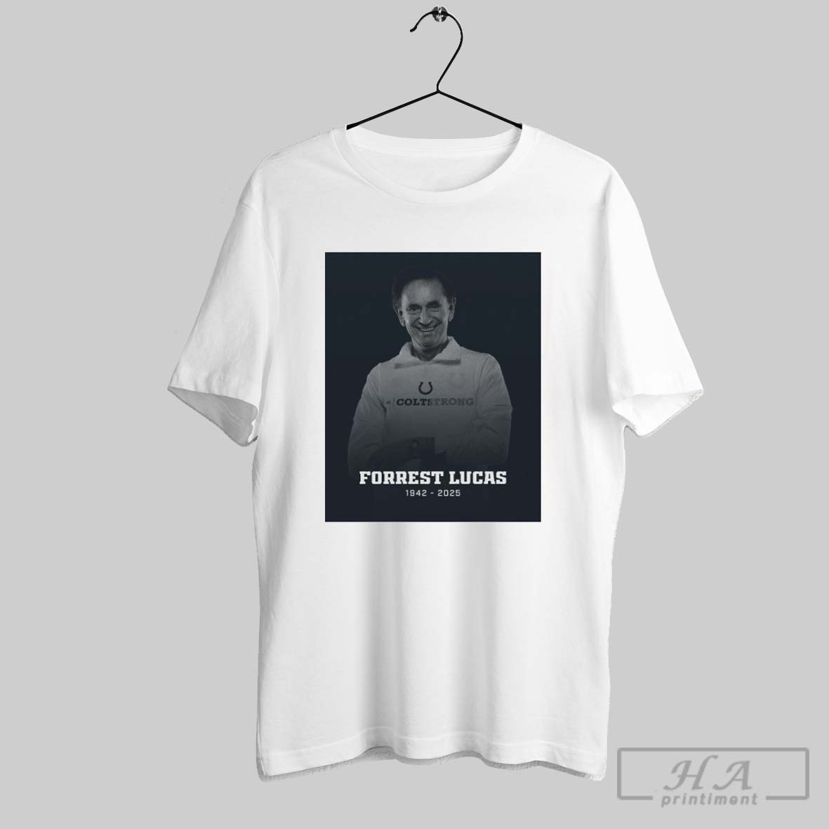 Official Indianapolis Colts Rip Forrest Lucas 1942 2025 Huge Loss Thats A Great Shame Poster T Shirt Hoodie Sweater Long Sleeve And Tank Top