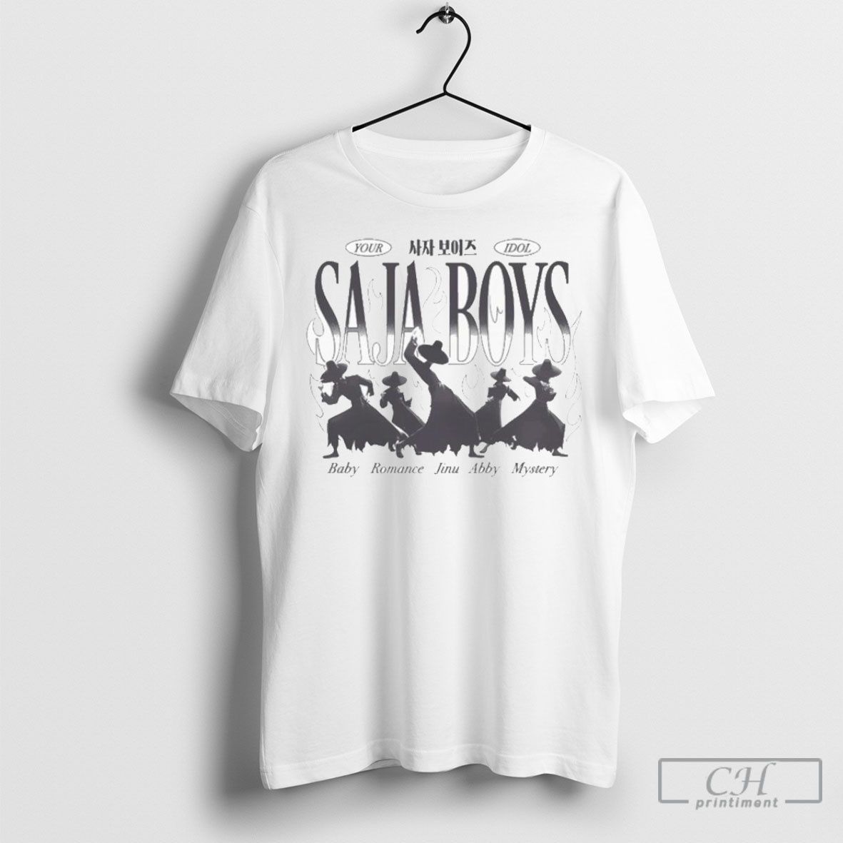 Official Kpop Demon Hunters Saja Boys Your Idol Baby Romance Jinu Abby Mystery Sweater Tee Shirt