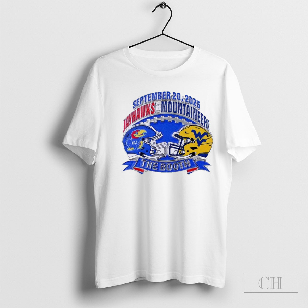 Official Kansas Jayhawks Vs West Virginia 2025 Game Day The Booth Shirt Hoodie Sweater
