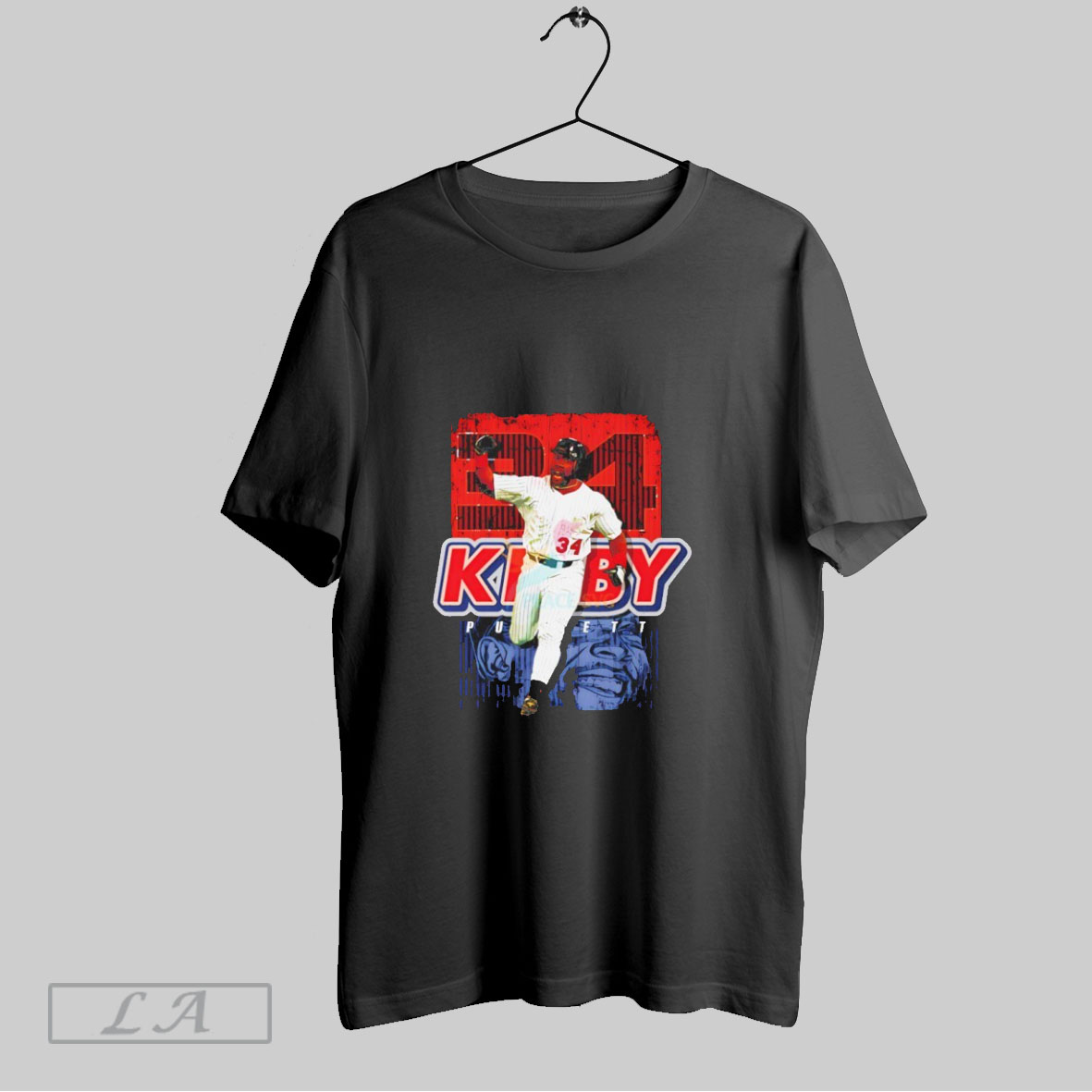 Official Kirby Puckett Minnesota Twins Number 34 Vintage Baseball Shirt