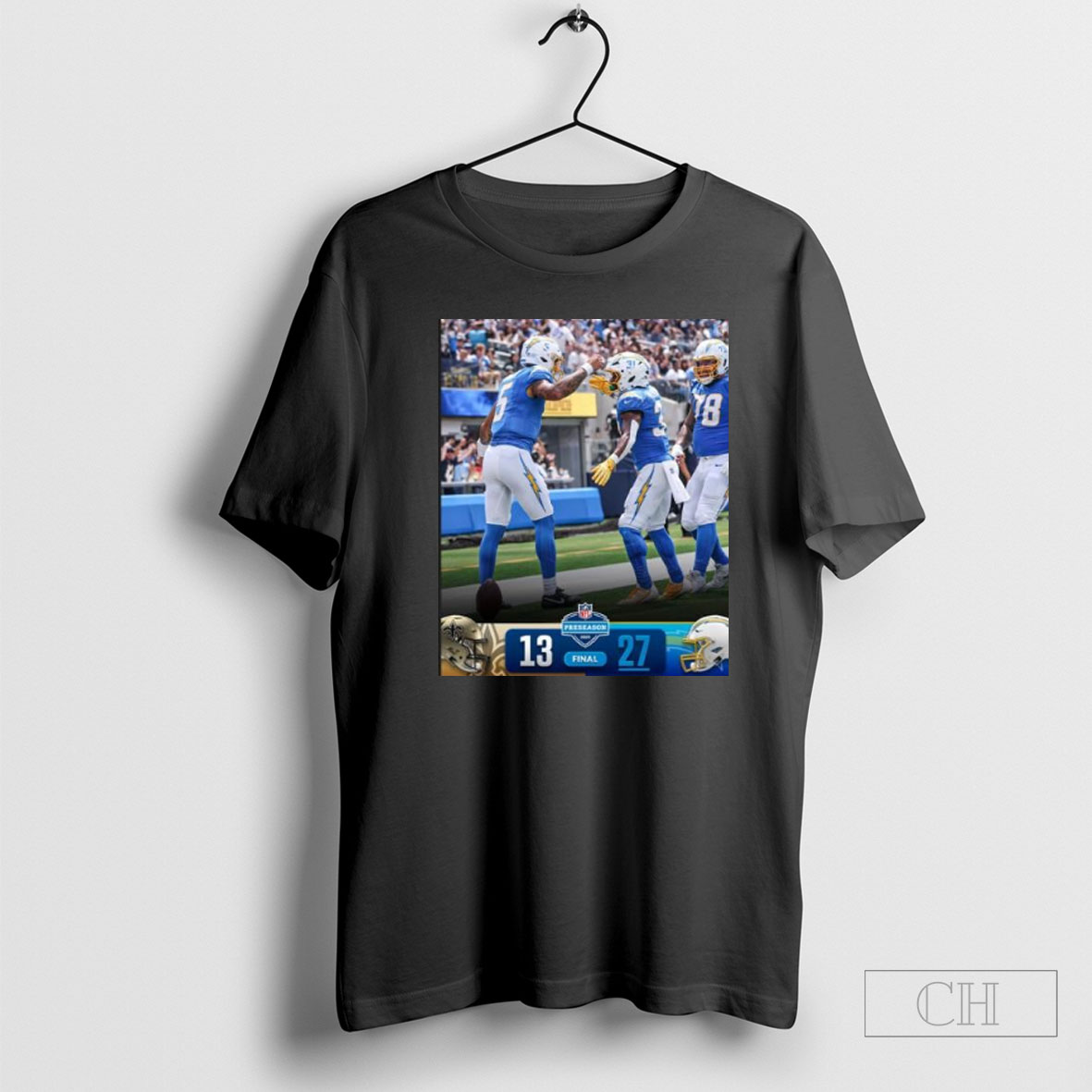 Official Los Angeles Chargers Defeat New Orleans Saints 27 13 Final Score Preseason 2025 Shirt