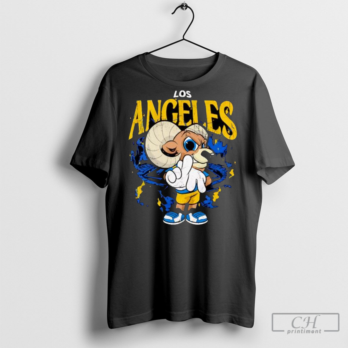 Official Los Angeles Rams Mascot Studium Cute Retro T Shirt