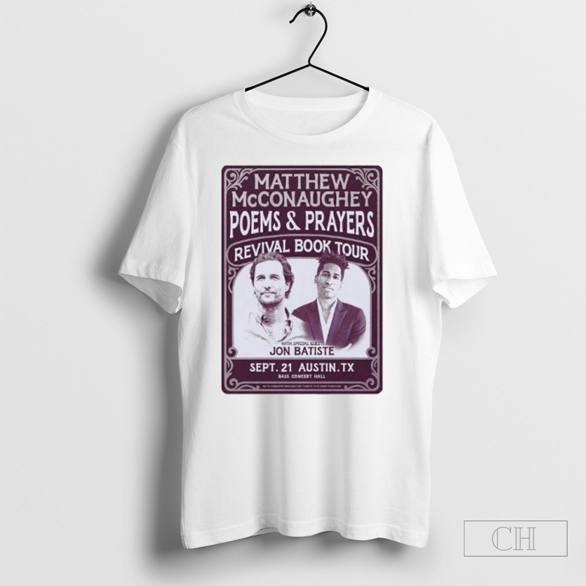 Official Matthew Mcconaughey Poems And Prayers Revival Book Tour With Jon Batiste Shirt Hoodie Sweater