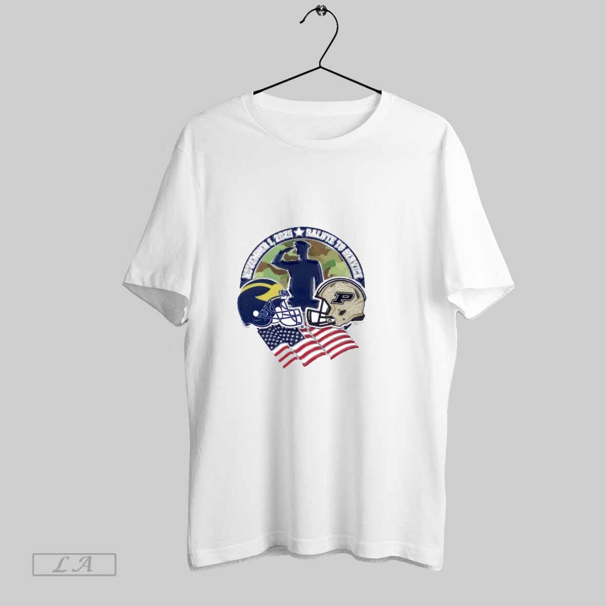 Official Michigan Vs Purdue Game Day November 1 2025 Salute To Service Shirt