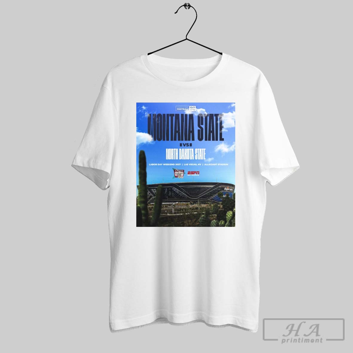 Official Montana State Vs North Dakota State Labor Day Weekend 2027 Las Vegas Nv At Allegiant Stadium Poster T Shirt Hoodie Sweater Long Sleeve And Tank Top