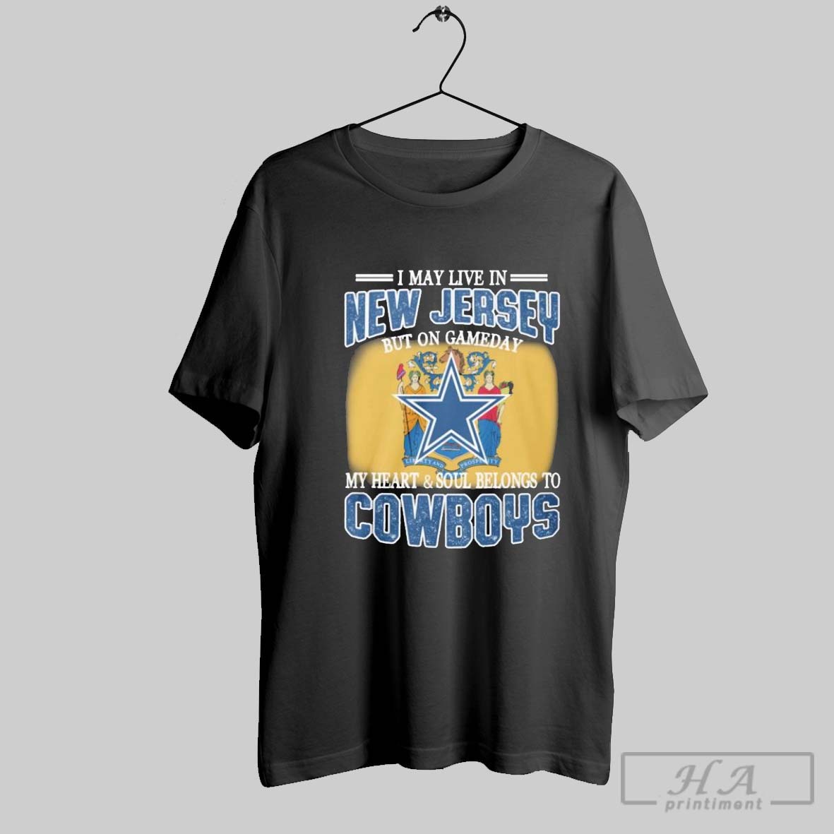 Official New Jersey Cowboys Fans Gameday My Heart And Soul Tee Shirt