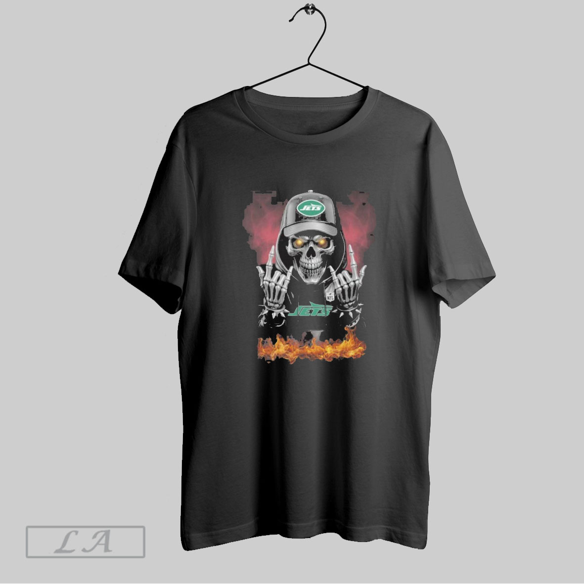 Official New York Jets Skull Hand Fire Shirt Sweatshirt