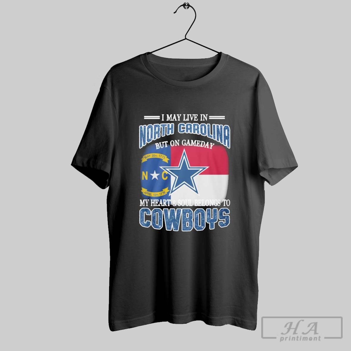 Official North Carolina Cowboys Fans Gameday My Heart And Soul Tee Shirt