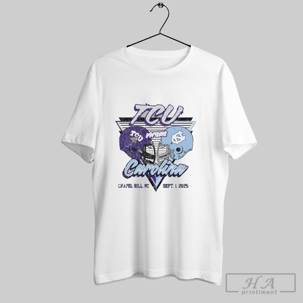 Official North Carolina Tar Heels Vs Tcu Horned Frogs 2025 Gameday Football Shirt