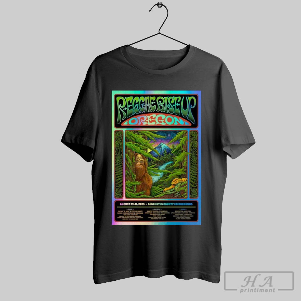 Official Official Reggae Rise Up Oregon Aug 29 31 2025 Deschutes County Fairgrounds In Redmond Or Poster Tee Shirt