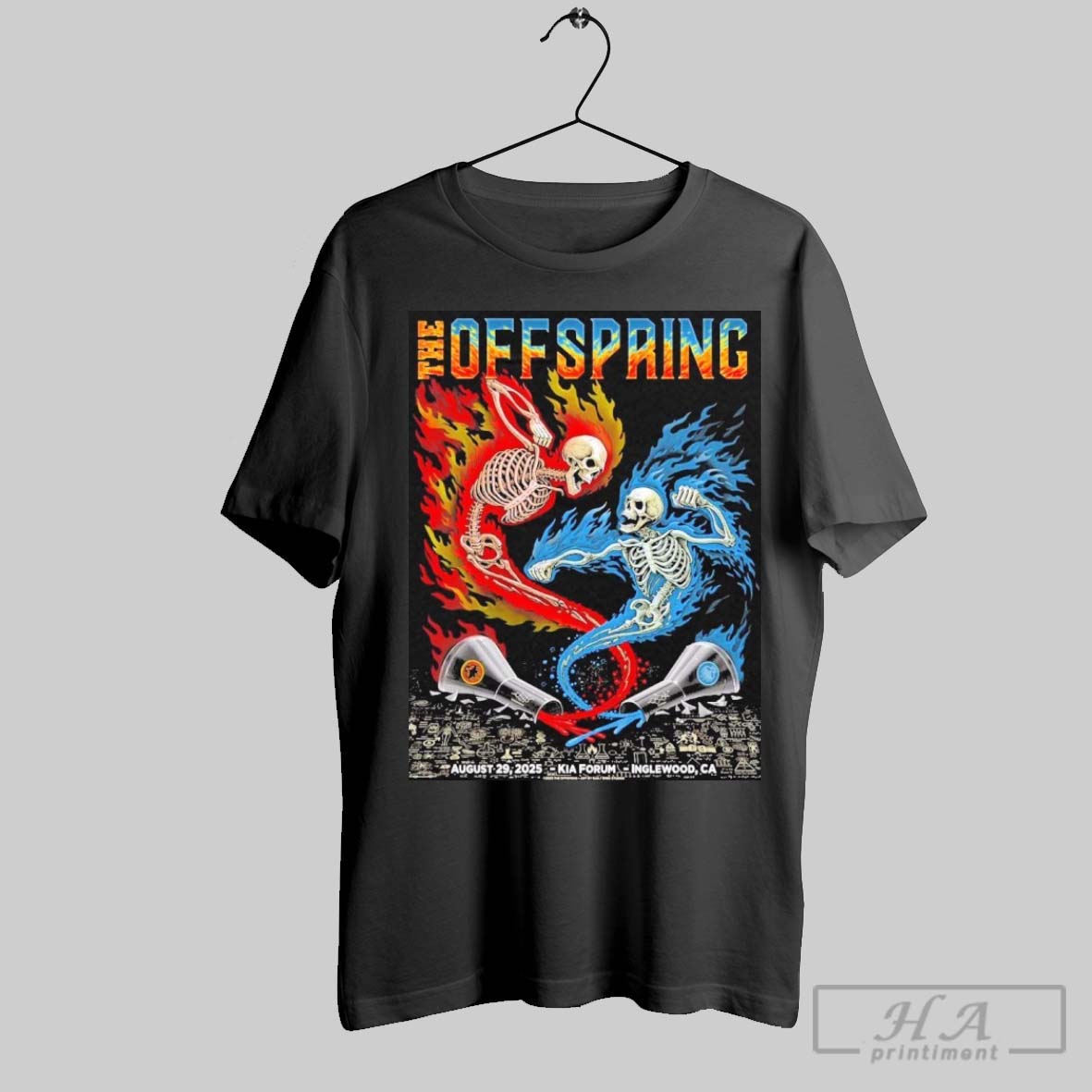Official Official The Offspring Kia Forum Inglewood Ca August 29 2025 Tour Tee Shirt
