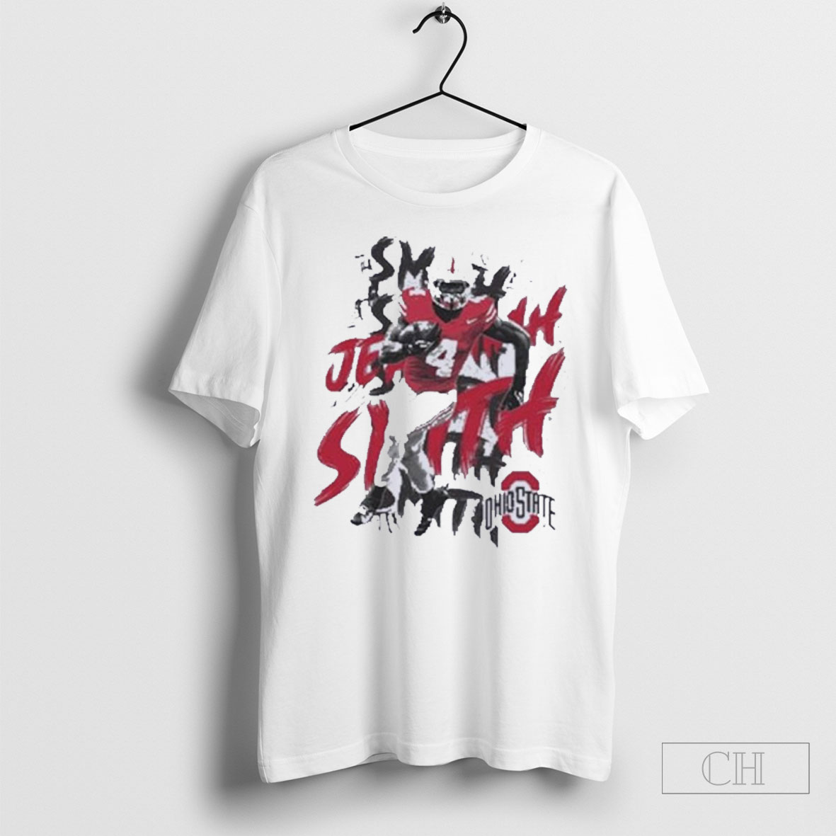 Official Ohio State Buckeyes 4 Jeremiah Smith Mural T Shirt
