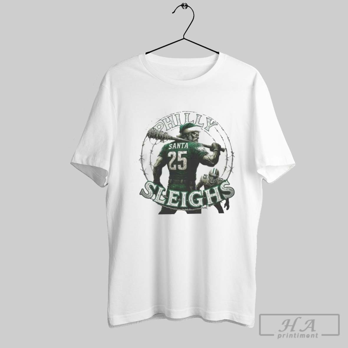 Official Philadelphia Eagles Philly Sleighs Santa 25 Christmas Shirt