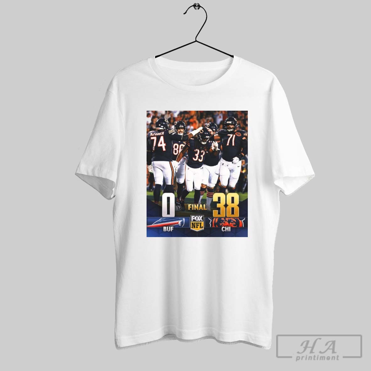 Official Preseason Nfl Game 2025 Chicago Bears Defeated Buffalo Bills Final Score 38 0 Poster T Shirt Hoodie Sweater Long Sleeve And Tank Top