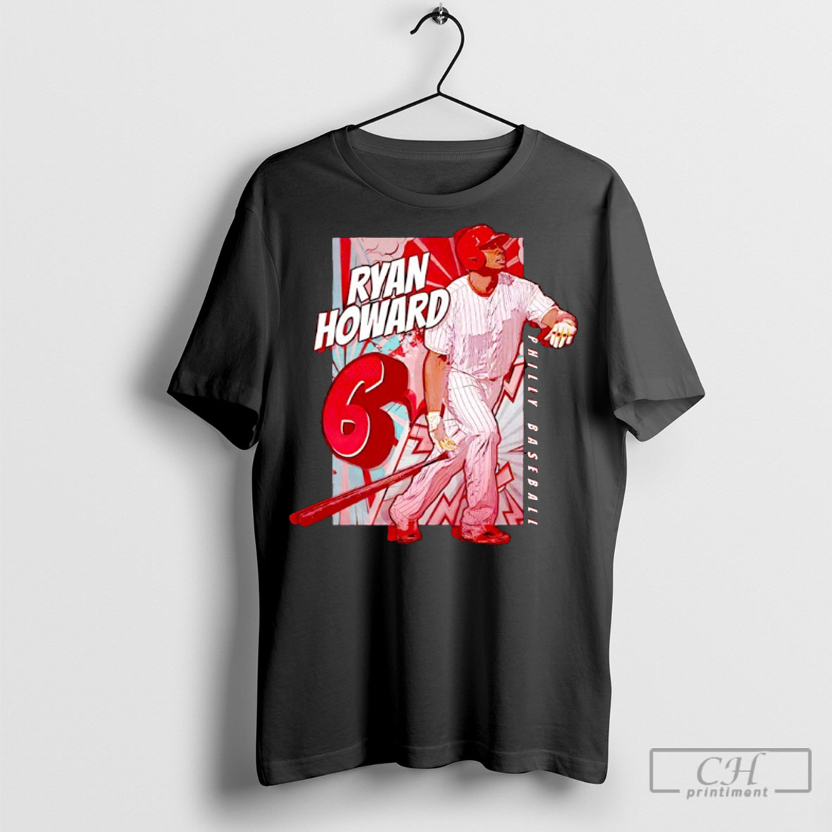 Official Ryan Howard Philadelphia Phillies Comicbook T Shirt Sweatshirt