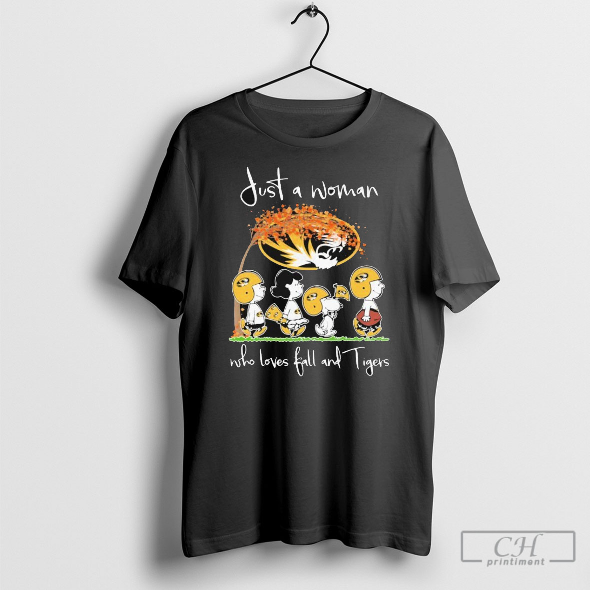 Official Snoopy The Peanuts Mizzou Tigers Just A Woman Who Loves Fall And Tigers Sweater Shirt