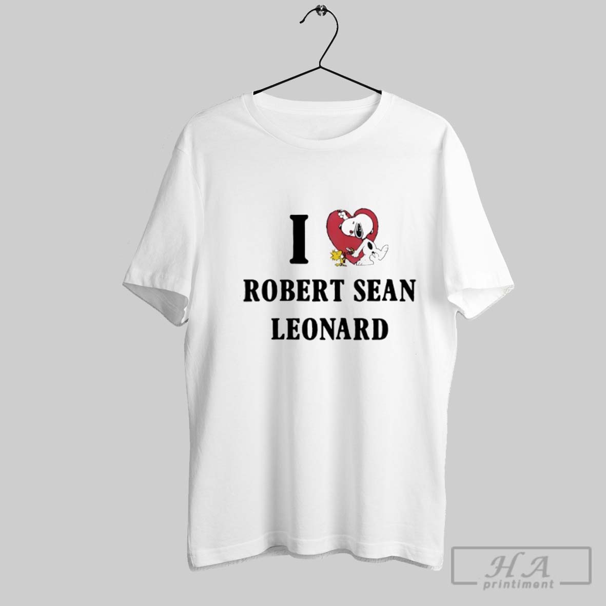 Official Snoopy And Woodstock I Love Robert Sean Leonard Tee Shirt