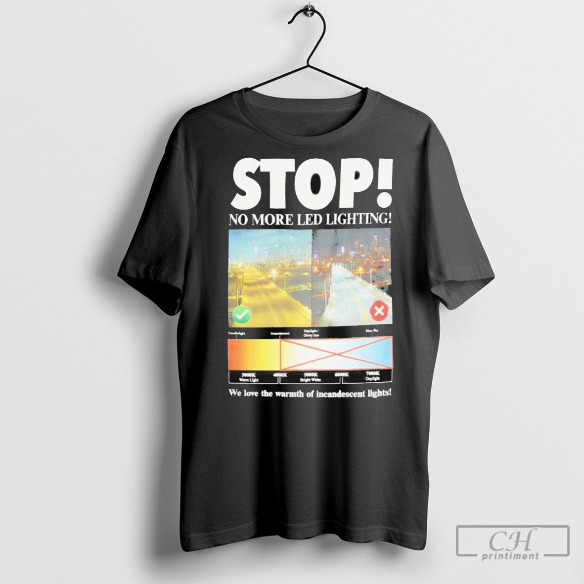 Official Stop No More Led Lighting We Love Warmth Of Incandescent Lights Shirts