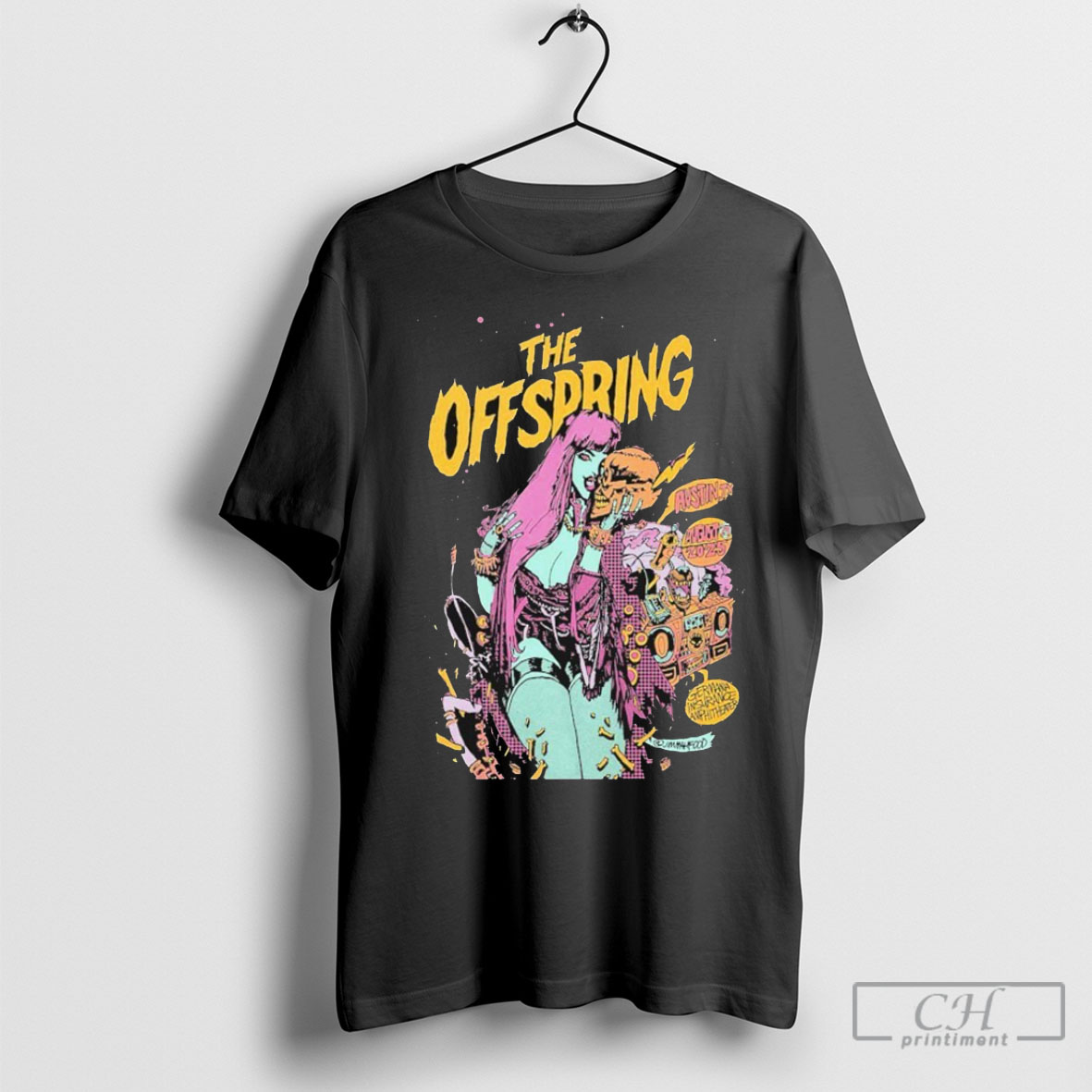 Official The Offspring Supercharged World Tour On August 24 2025 At Germania Insurance Amphitheater Austin Tx Event Shirts