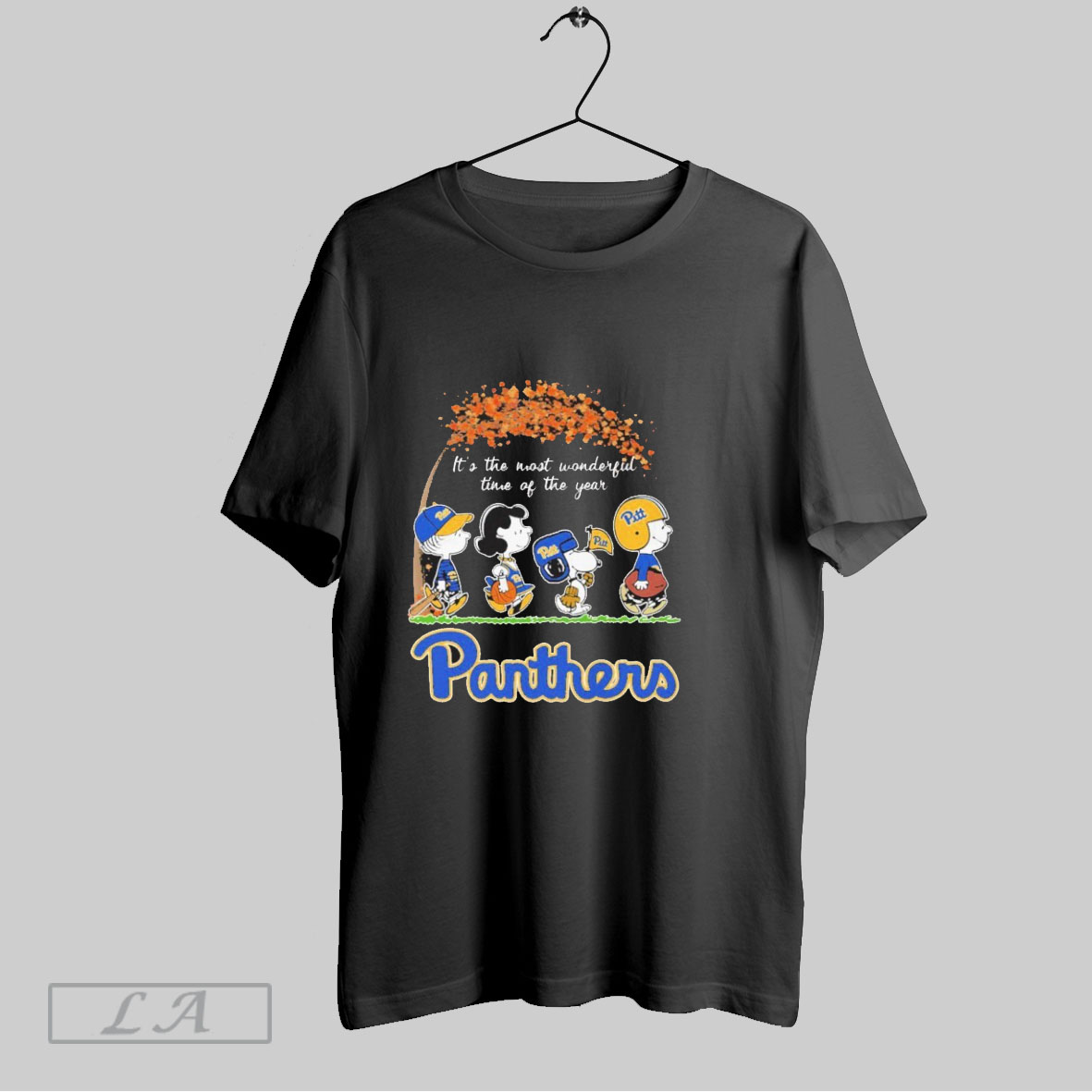 Official The Peanuts Walking X Pitt Panthers Its The Most Wonderful Time Of The Year Shirt Sweatshirt