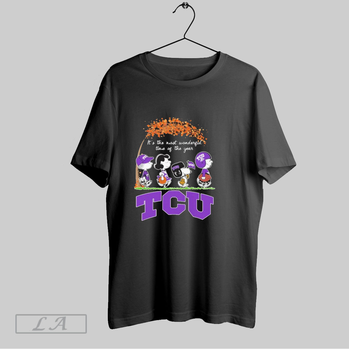 Official The Peanuts Walking X Tcu Horned Frogs Its The Most Wonderful Time Of The Year Shirt Sweatshirt
