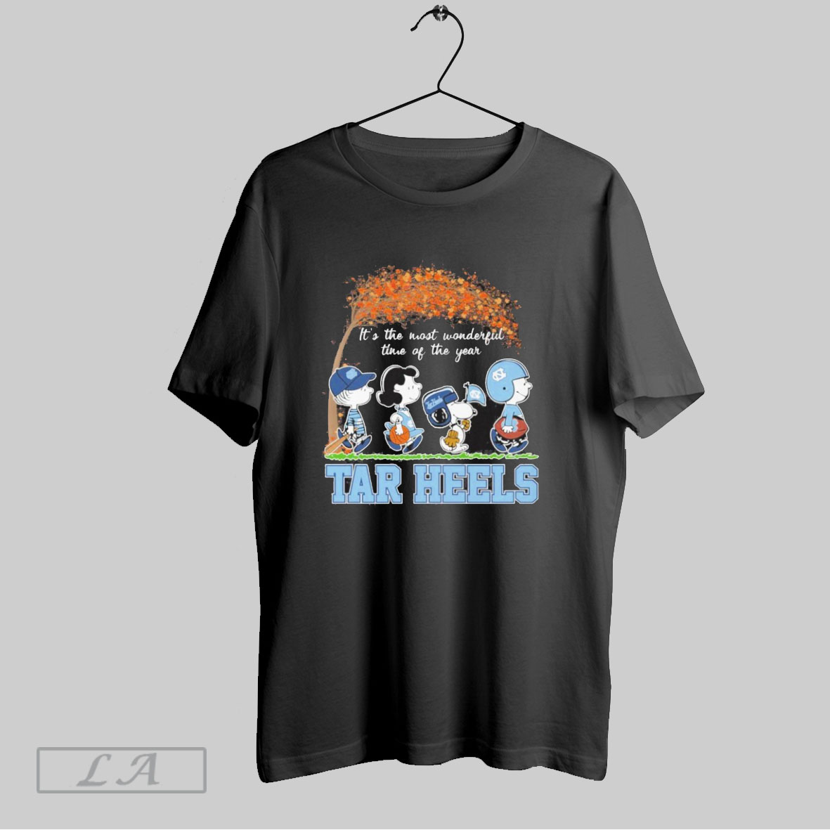 Official The Peanuts Walking X Unc Tar Heels Its The Most Wonderful Time Of The Year Shirt Sweatshirt