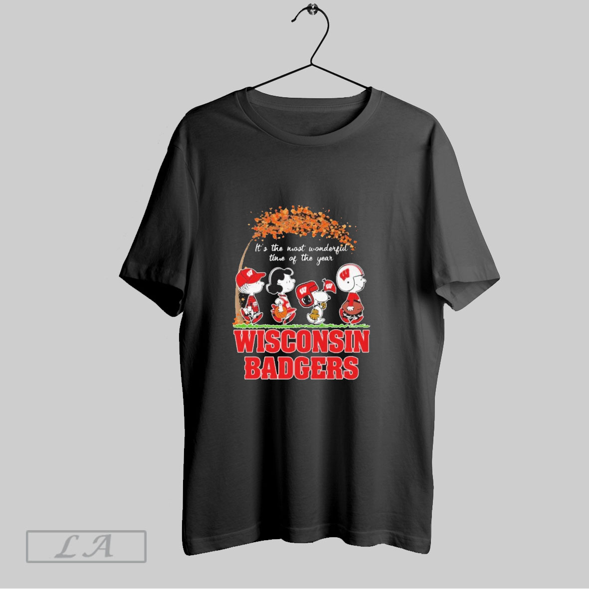 Official The Peanuts Walking X Wisconsin Badgers Its The Most Wonderful Time Of The Year Shirt Sweatshirt
