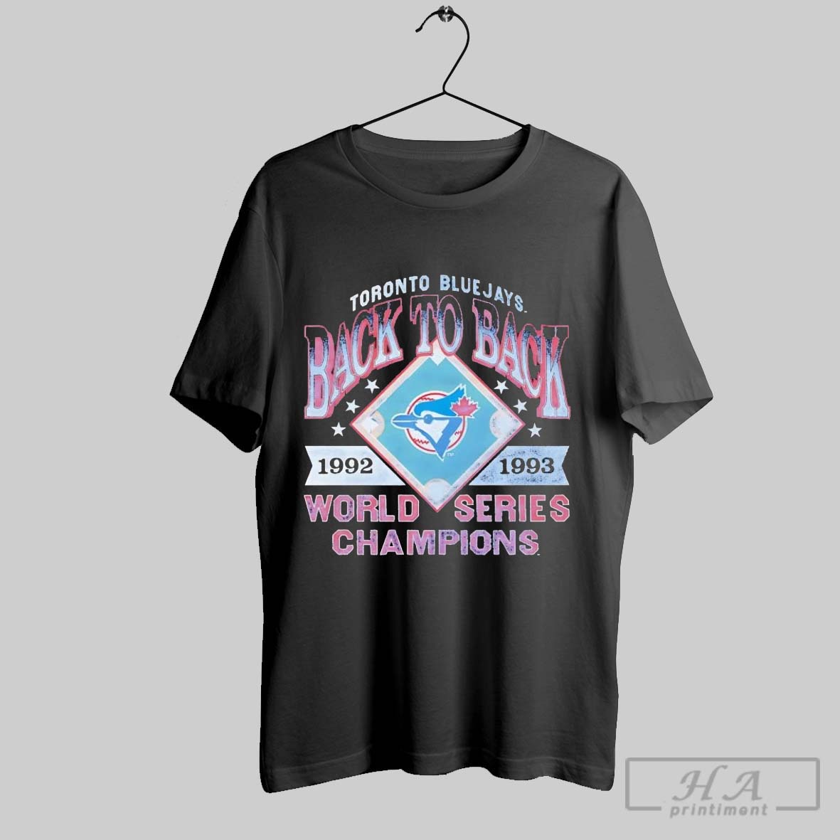 Official Toronto Blue Jays Back To Back World Series Champions 1993 Tee Shirt