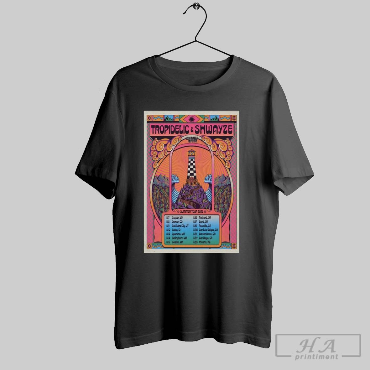 Official Tropidelic X Shwayze Summer Tour 2025 Poster Shirt