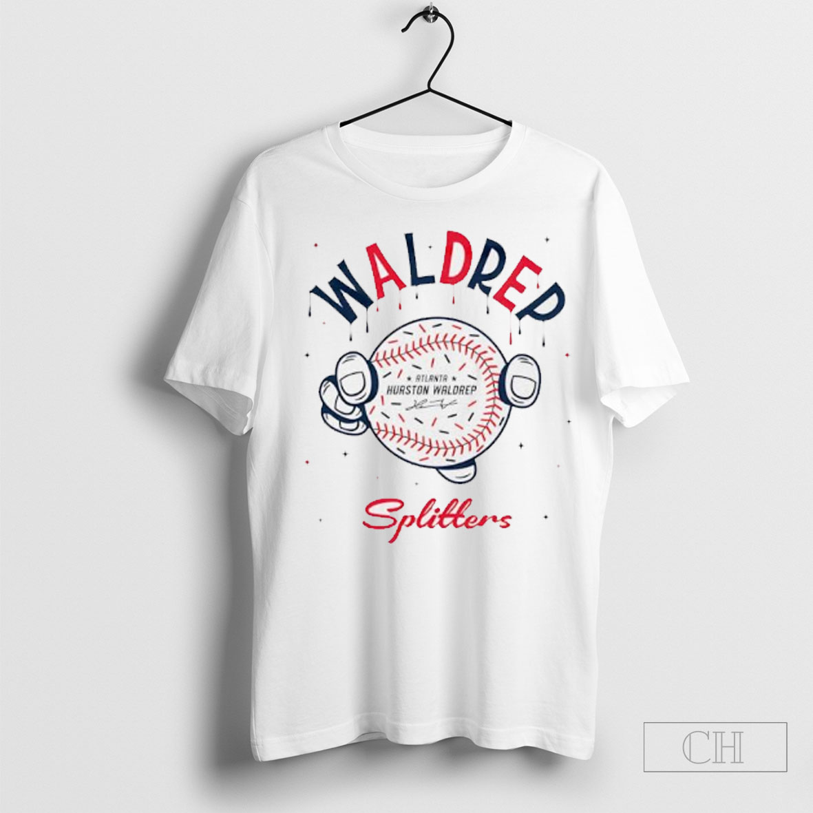Official Waldrep Splitters Hurston Waldrep Atlanta Braves Baseball Sweater Tee Shirt