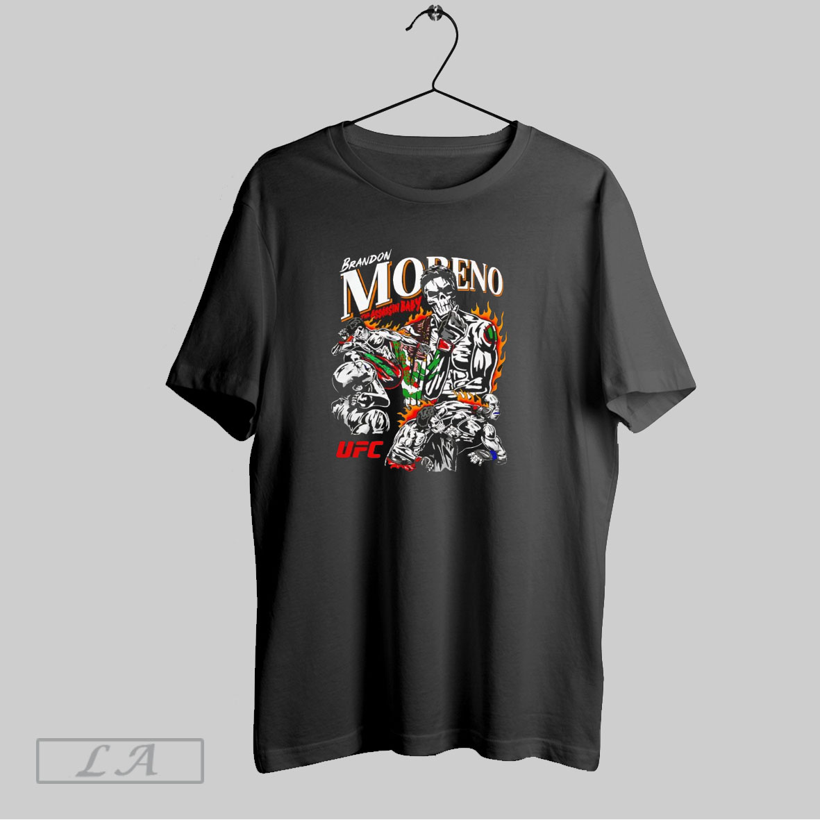 Official Warren Lotas Black Brandon Moreno Ufc The Assassin Baby Skull Shirt