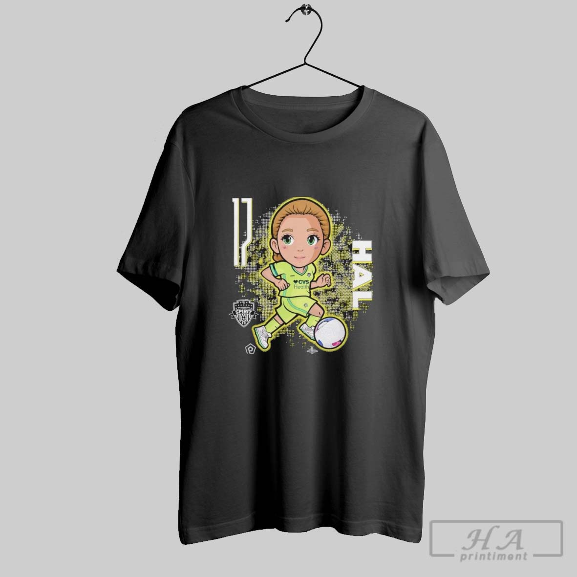 Official Washington Spirit Hal Hershfelt Chibi Caricature Shirt