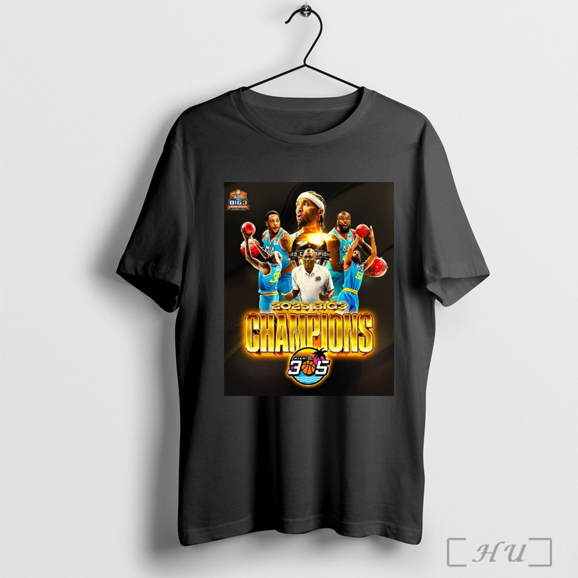 Officials 2025 Big3 Champions Miami 305 Beasley Chalmers Stephenson Reginald And Cooper Poster T Shirt Sweatshirt