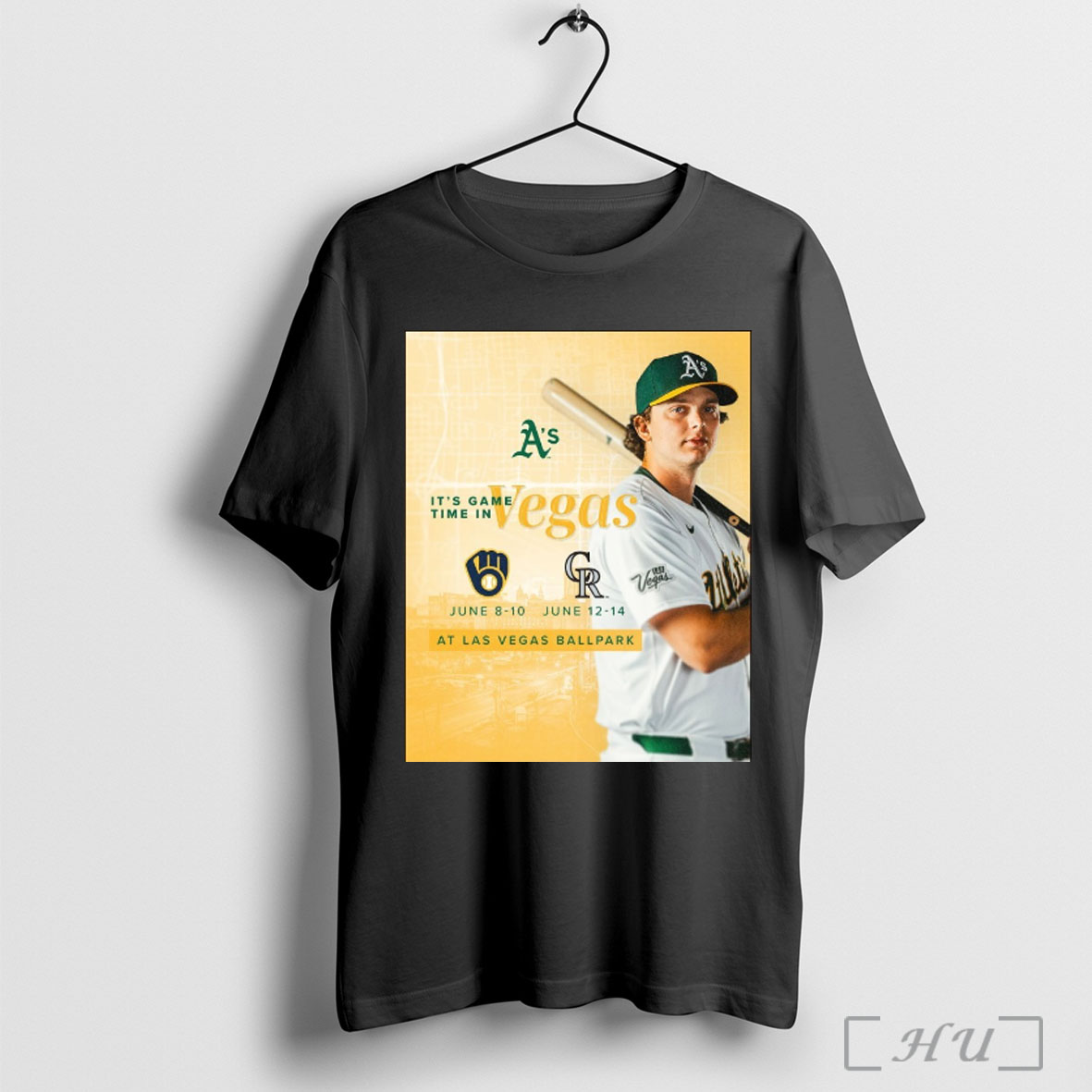 Officials Athletics Its Game Time In Vegas Vs Brewers June 8 10 Rockies Vs June 12 14 2025 At Las Vegas Ballpark Poster T Shirt Sweatshirt