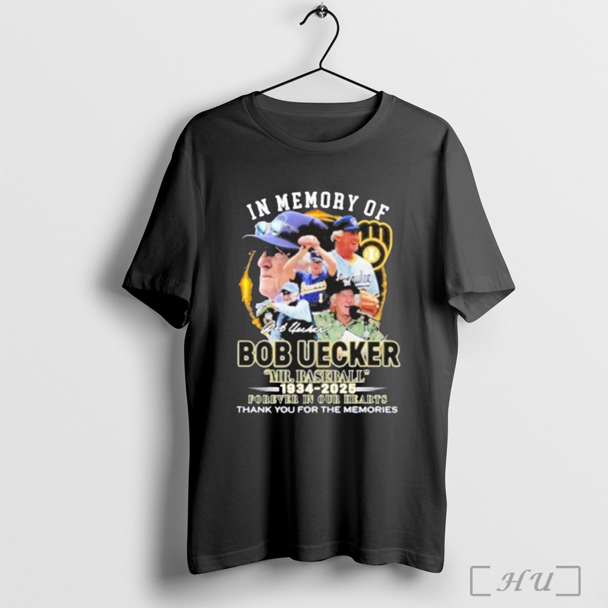 Officials Bob Uecker Memorial Shirt 2025 Mr Baseball Tribute Milwaukee Brewers T Shirt Sweatshirt