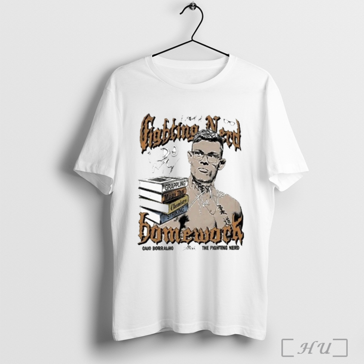 Officials Caio Borralho I Am A Fighting Nerd I Do My Homework Grappling Muay Thai Chemistry Striking Books Full Violence T Shirt Sweatshirt
