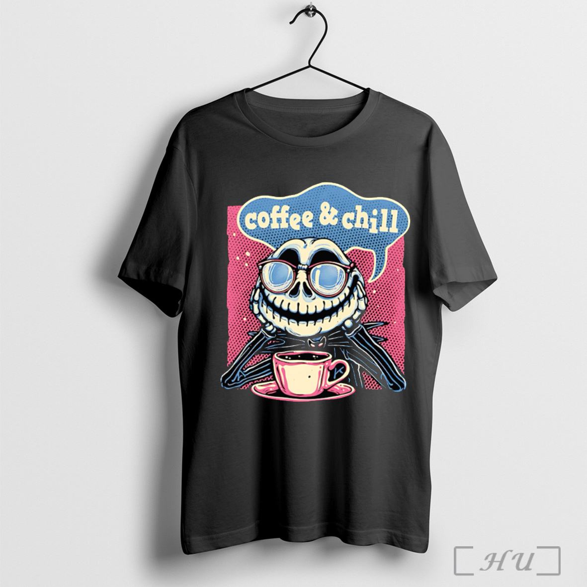 Officials Coffee And Chill Jack Skellington Shirt Hoodie Sweater Longsleeve And V Neck T Shirt