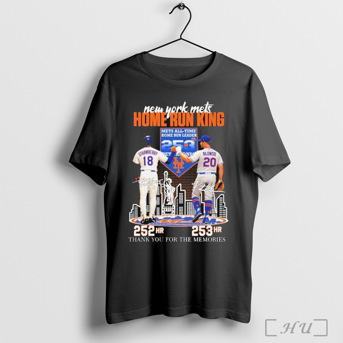 Officials Darryl Strawberry 252 Hr And Pete Alonso 253 Hr New York Mets Home Run King Thank You For The Memories Signatures T Shirt Sweatshirt