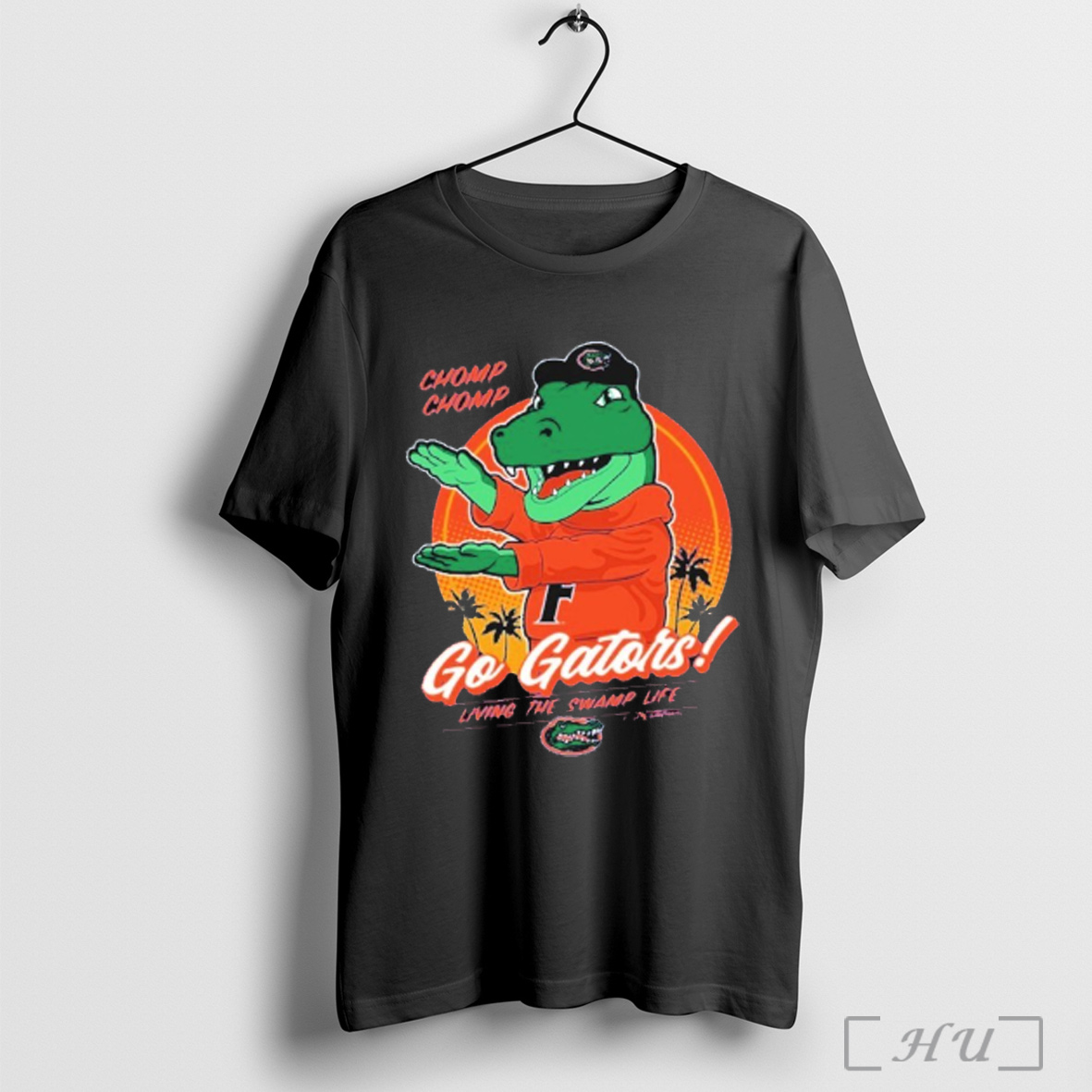 Officials Florida Gators Chomp Chomp Living The Swamp Life Flogrown Rally Mascot T Shirt Sweatshirt