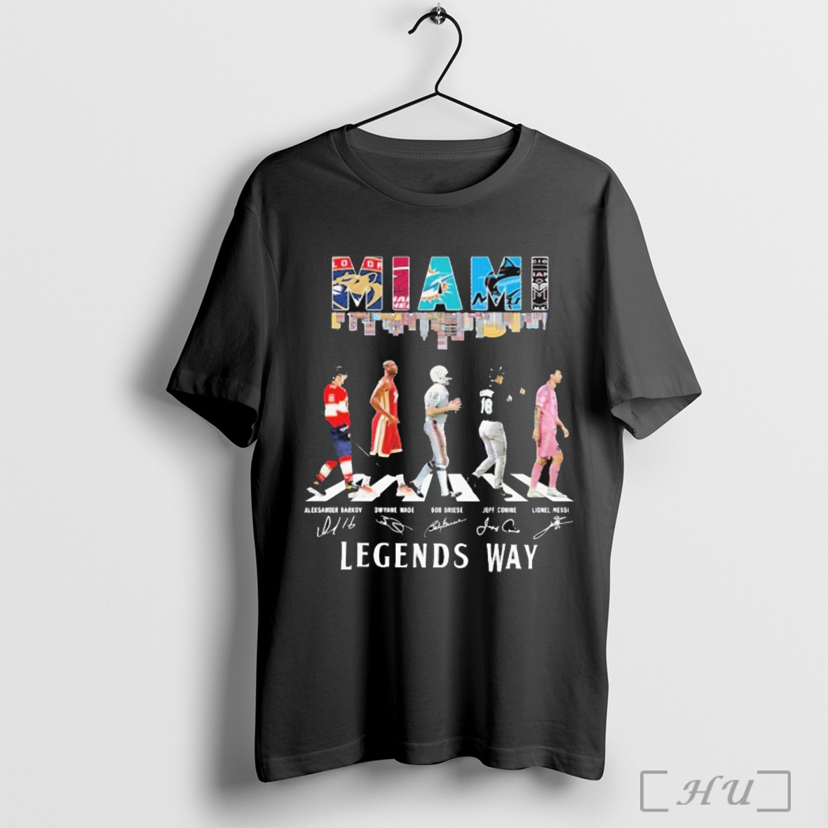 Officials Florida Panthers Miami Heat Miami Dolphins Miami Marlins Miami Inter Miami Legends Way Road Abbey Signatures T Shirt Sweatshirt