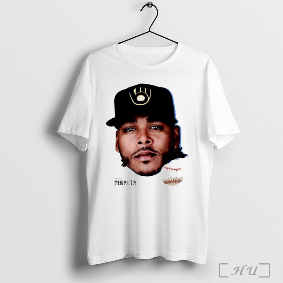 Officials Freddy Peralta Milwaukee Brewers Baseball 2025 Ball Siganture T Shirt Sweatshirt