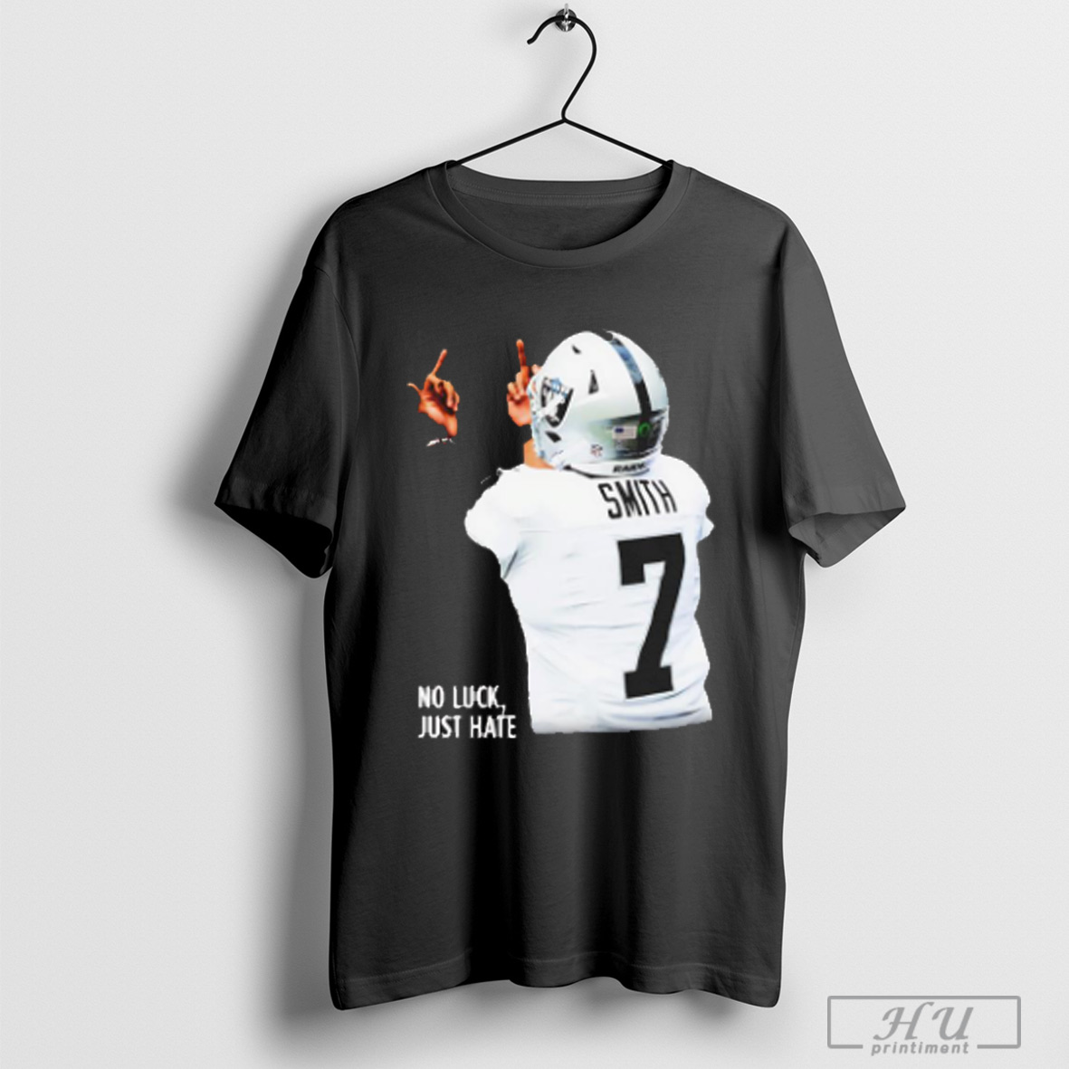 Officials Geno Smith Las Vegas Raiders No Luck Just Hate Middle Finger T Shirt Sweatshirt