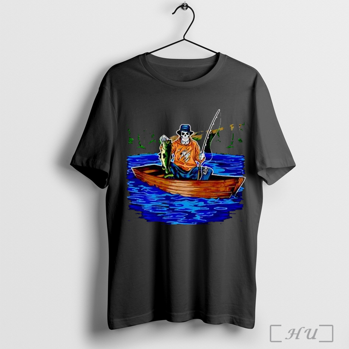 Officials Gone Fishin Skeleton T Shirt Sweatshirt