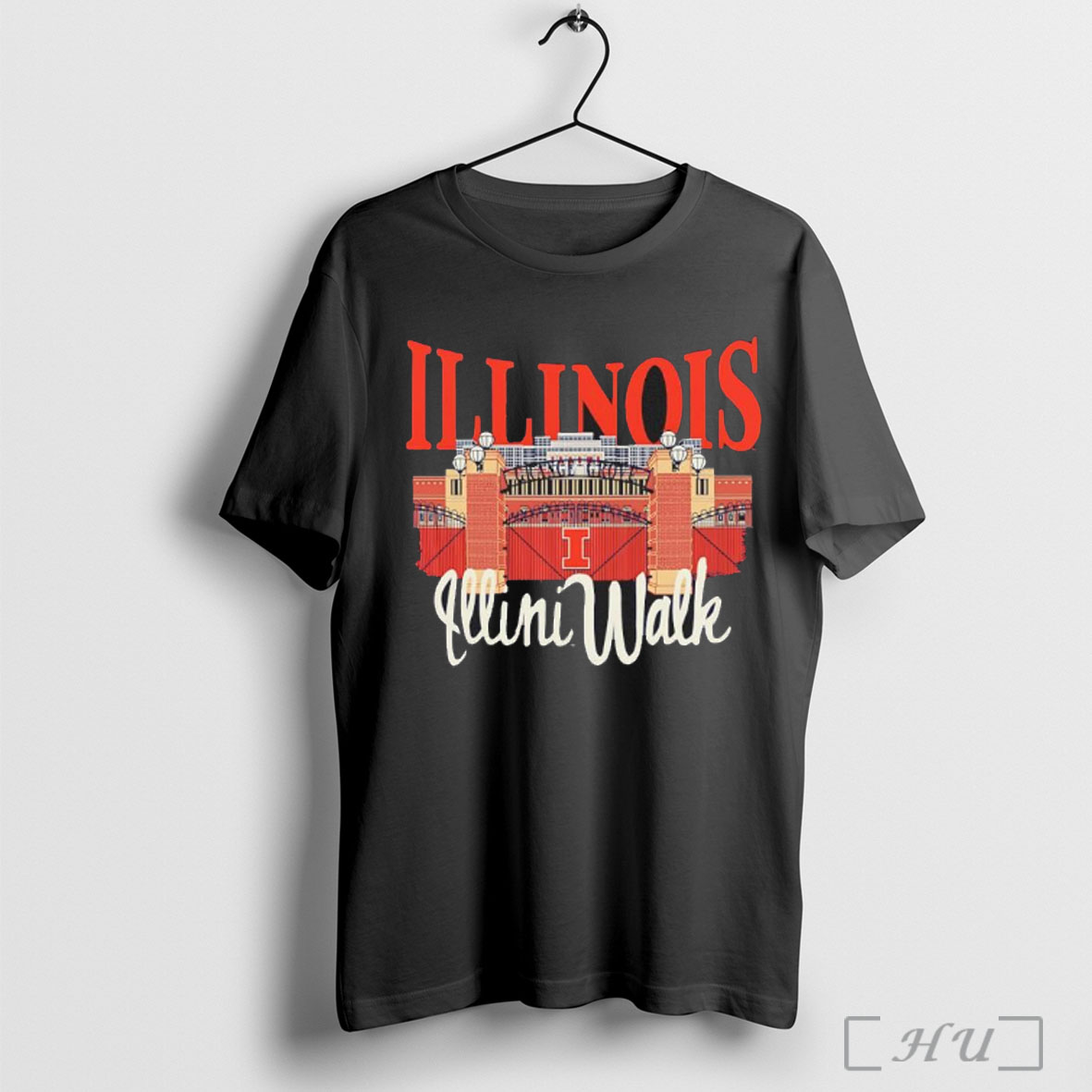 Officials Illinois Fighting Illini Football Image Hyper Local Stadium Gates Illini Walk T Shirt Sweatshirt