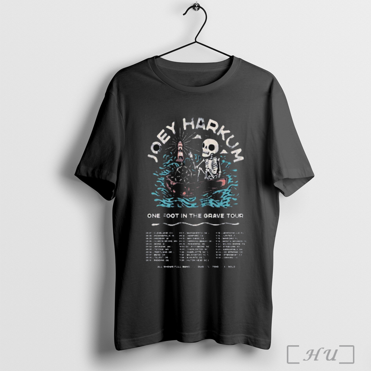 Officials Joey Harkum One Foot In The Grave Tour 2025 Dates Skeleto T Shirt Sweatshirt