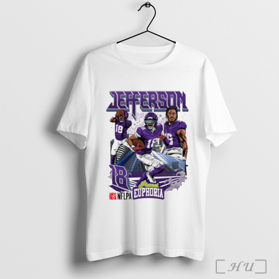 Officials Justin Jefferson V2 Minnesota Vikings Nfl Football Planet Euphoria Artwork T Shirt Sweatshirt
