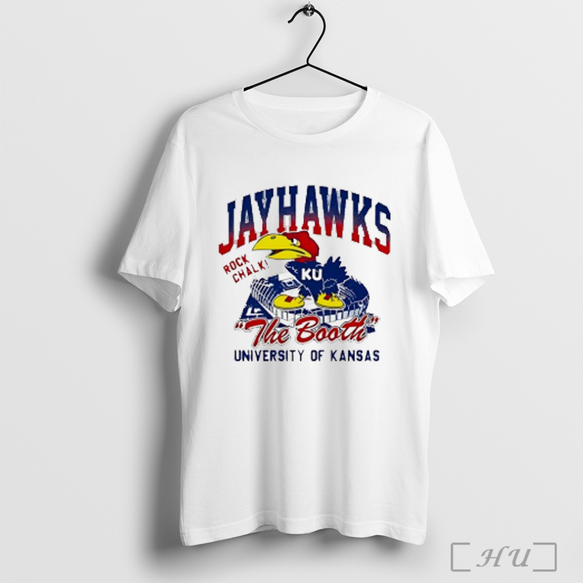 Officials Kansas Jayhawks Mens Basketball The Booth University Of Kansas Mascot Stadium T Shirt Sweatshirt
