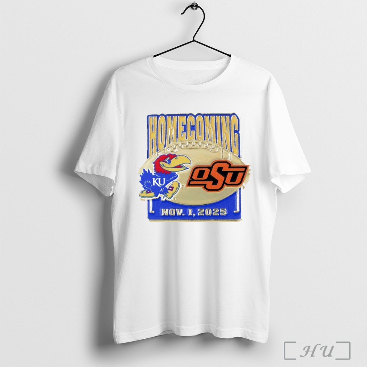Officials Kansas Jayhawks Vs Oklahoma State Cowboys 2025 Game Day Homecoming T Shirt Sweatshirt